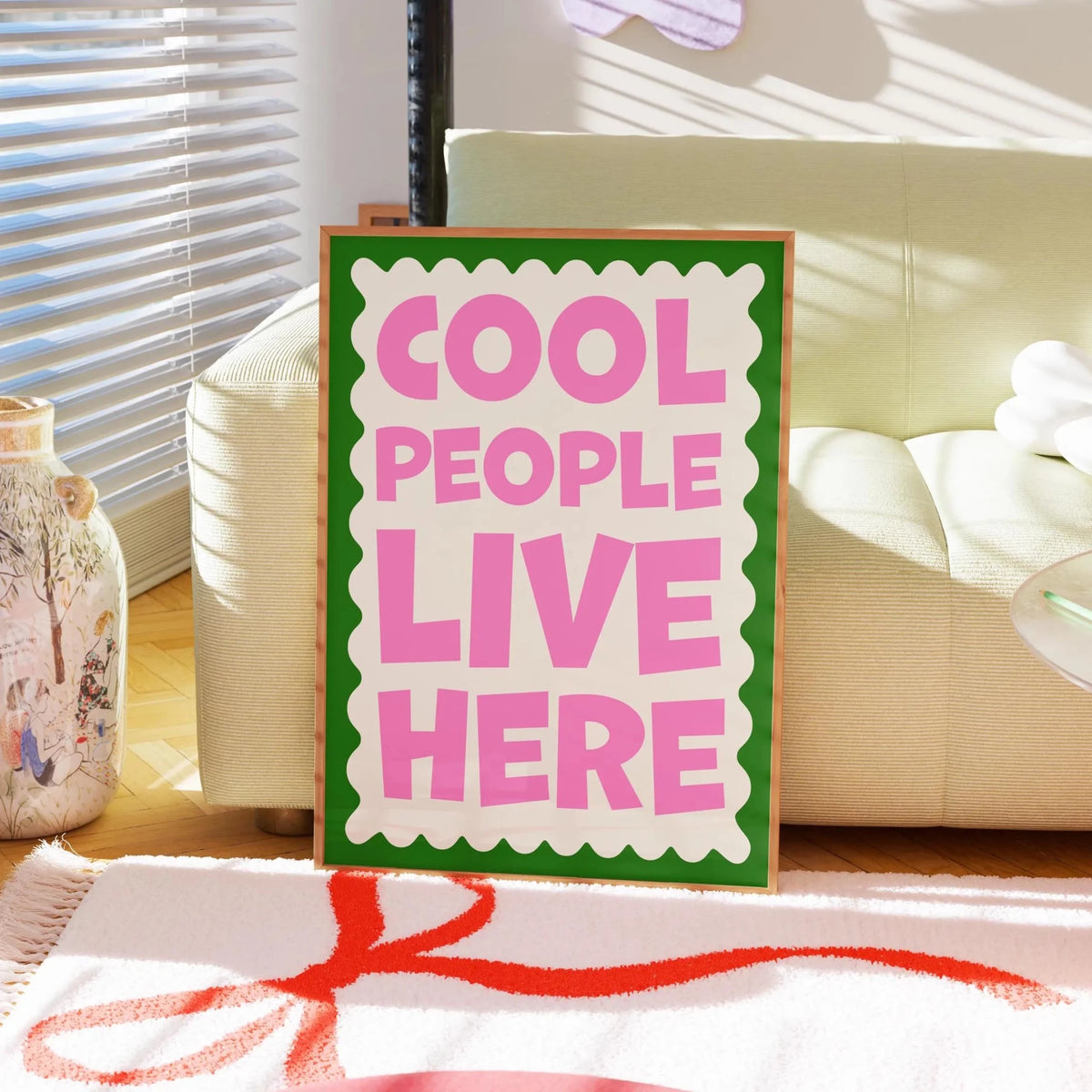 Cool People Live Here Art Print - Posterami