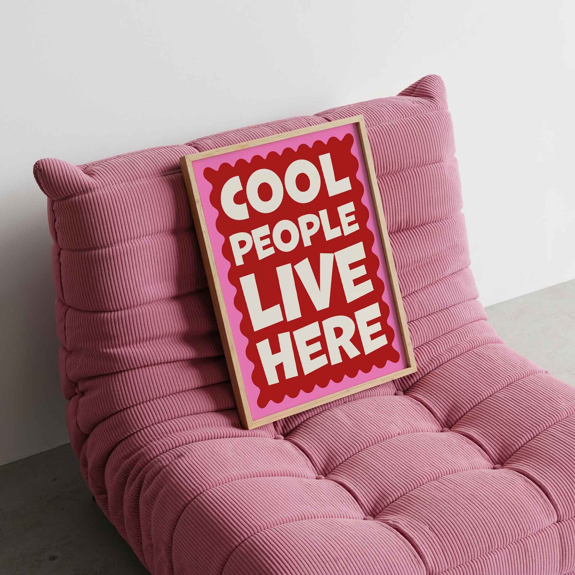 Cool People Live Here Art Print - Posterami