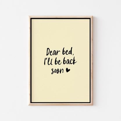 Dear Bed Art Print - Posterami