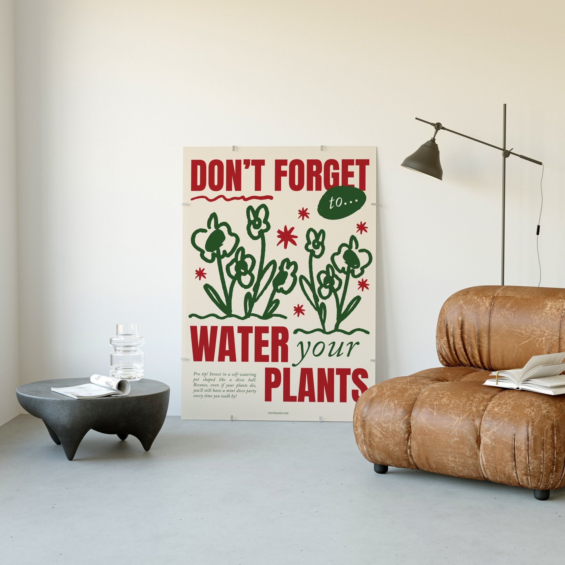 Don't Forget To Water Your Plants Art Print - Posterami