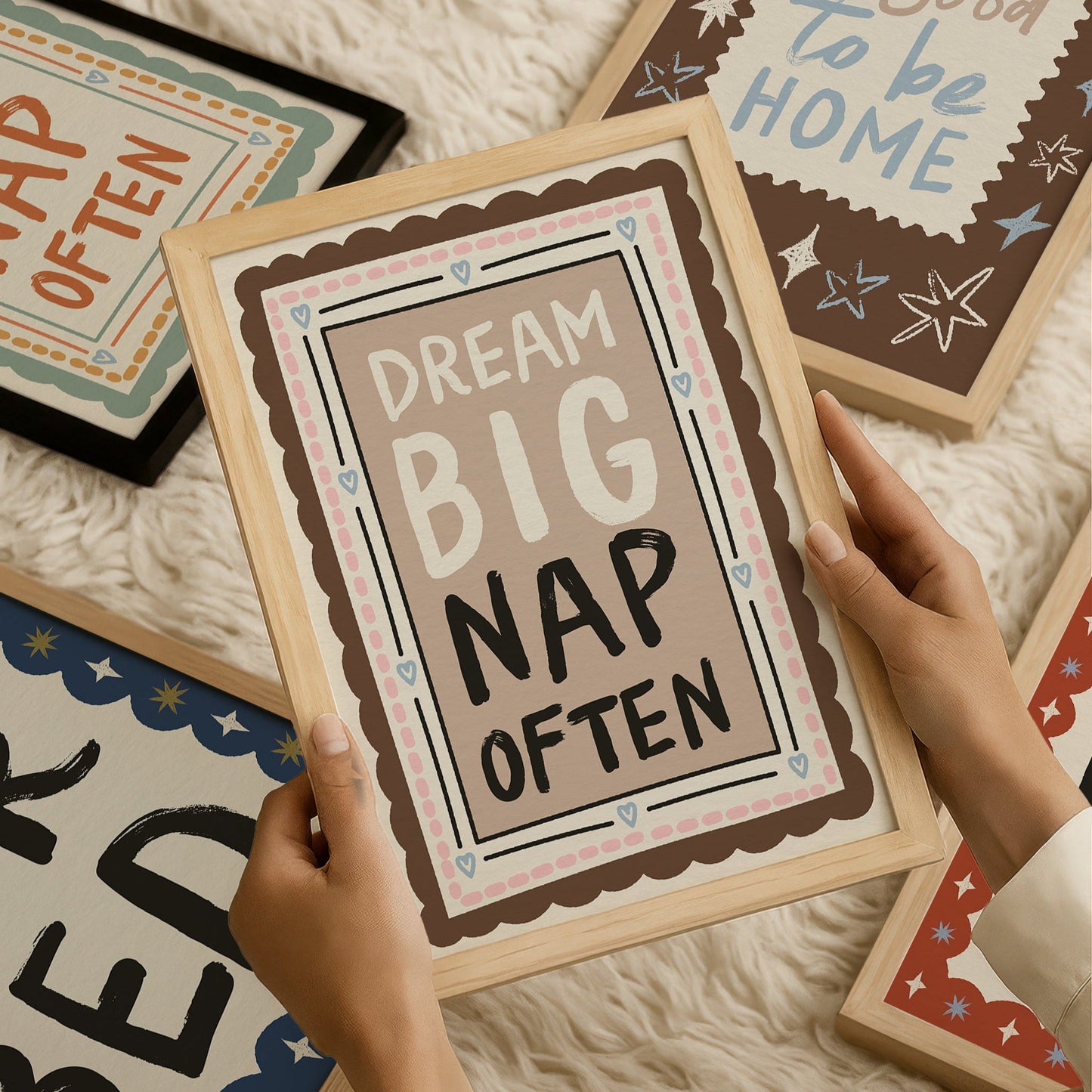 Dream Big Nap Often Art Print - Posterami
