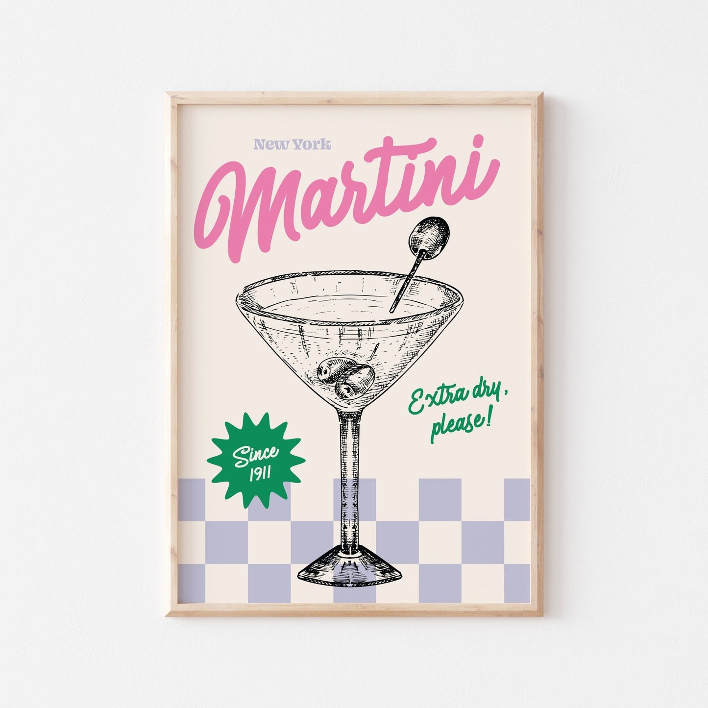 Extra Dry Martini Art Print - Posterami