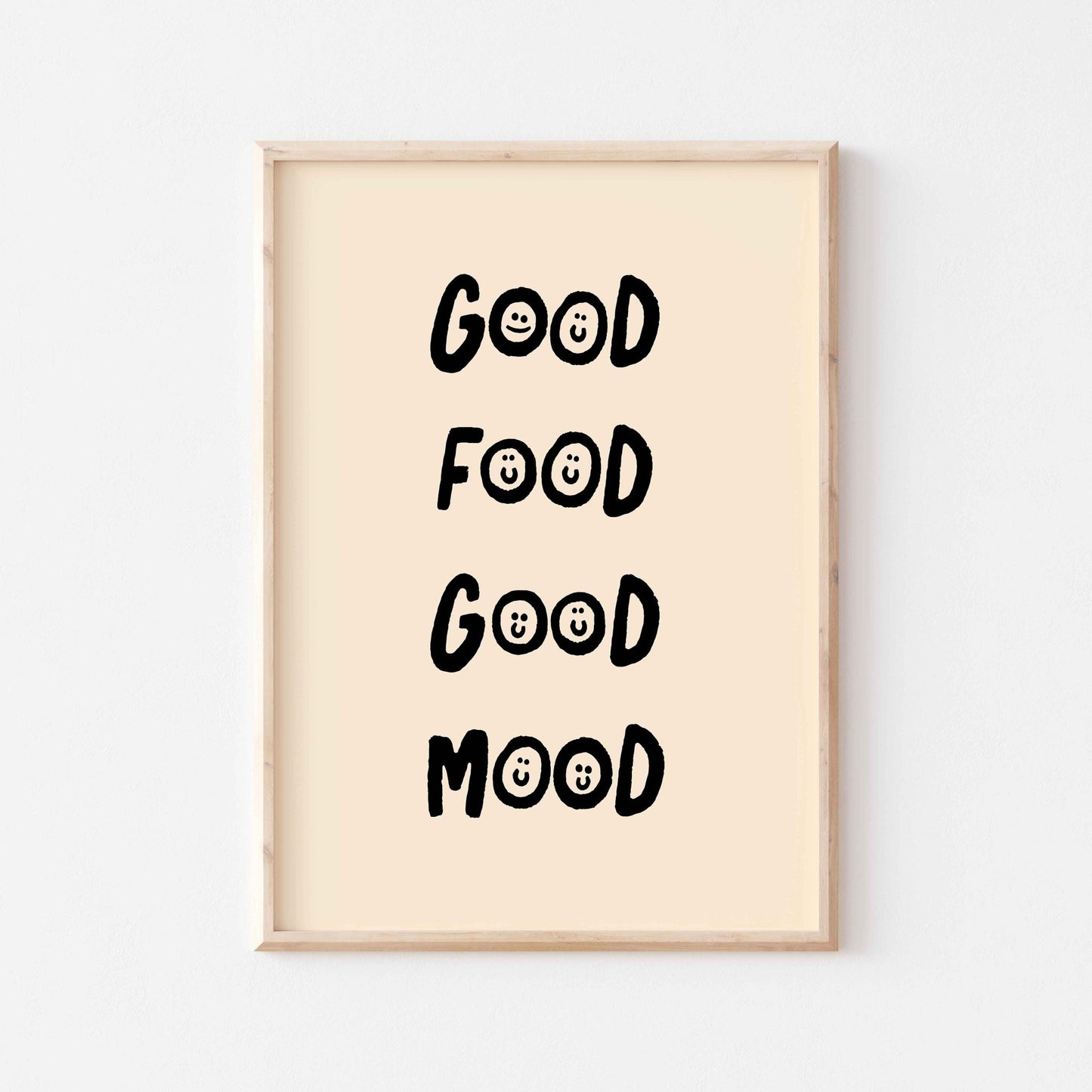 Good Food Good Mood Art Print - Posterami