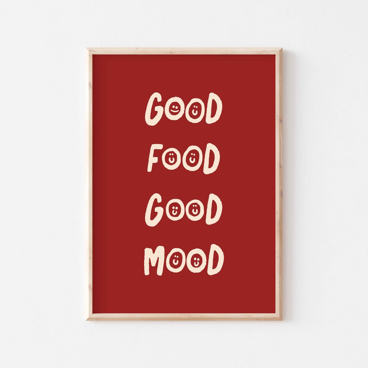 Good Food Good Mood Art Print - Posterami