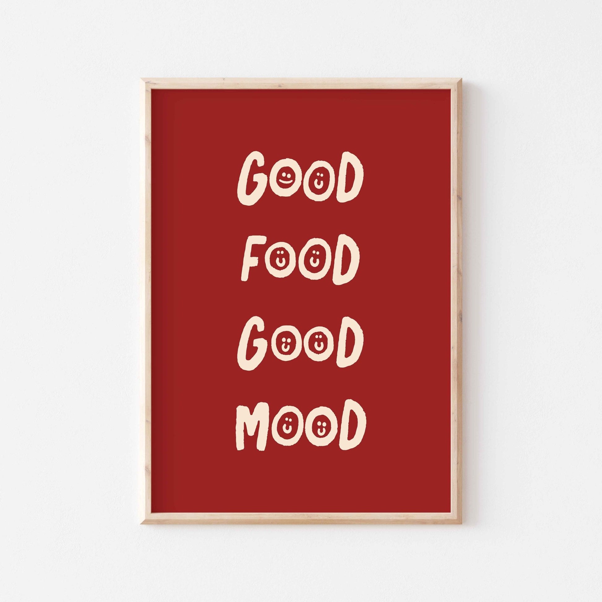 Good Food Good Mood Art Print - Posterami