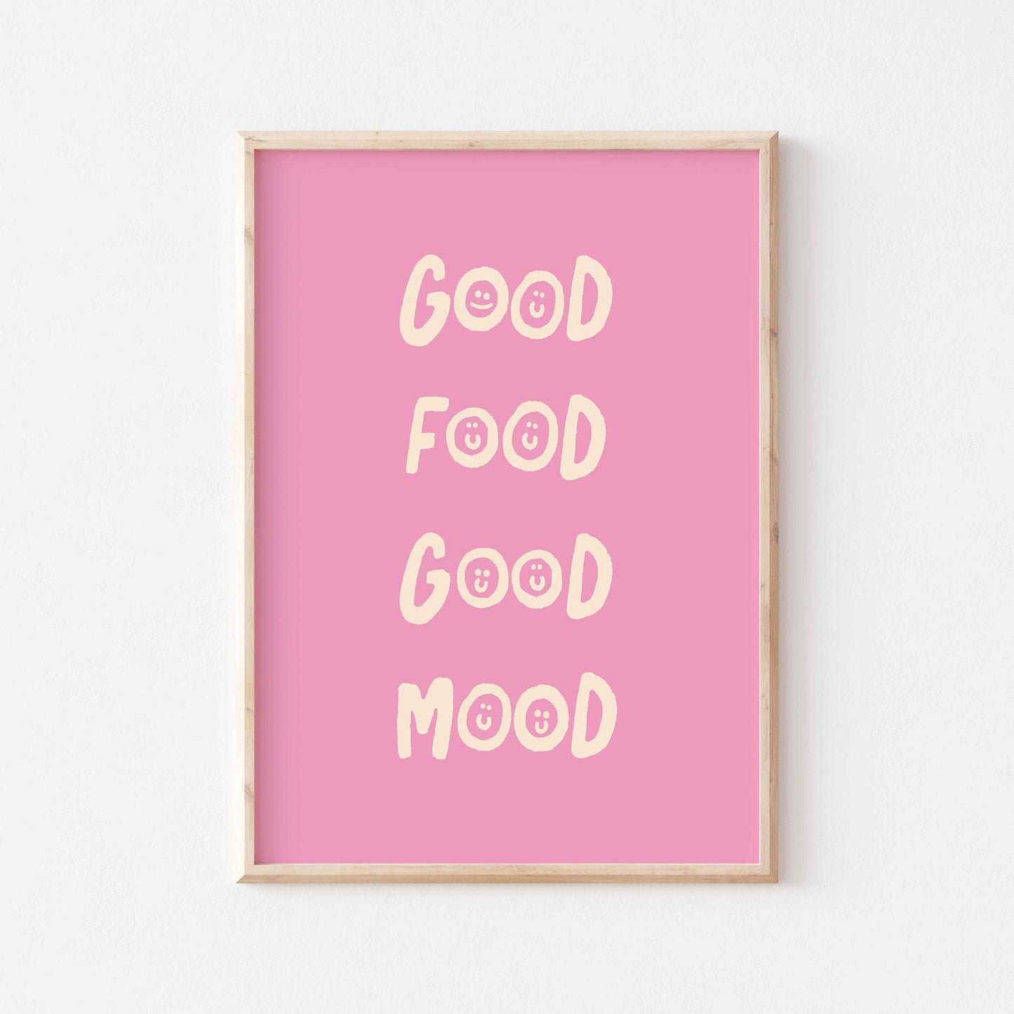 Good Food Good Mood Art Print - Posterami