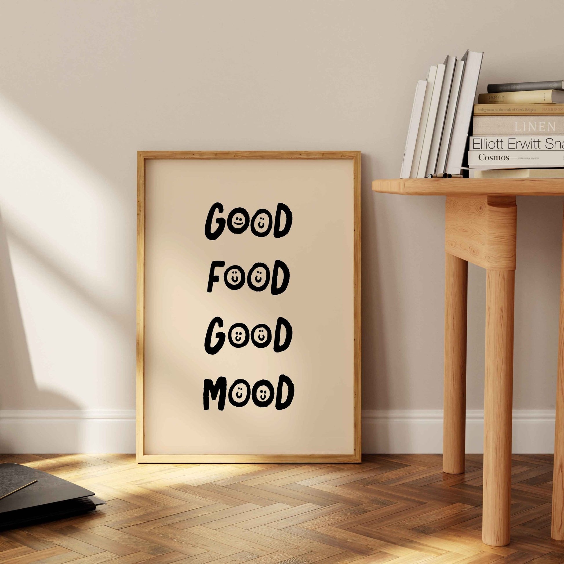 Good Food Good Mood Art Print - Posterami