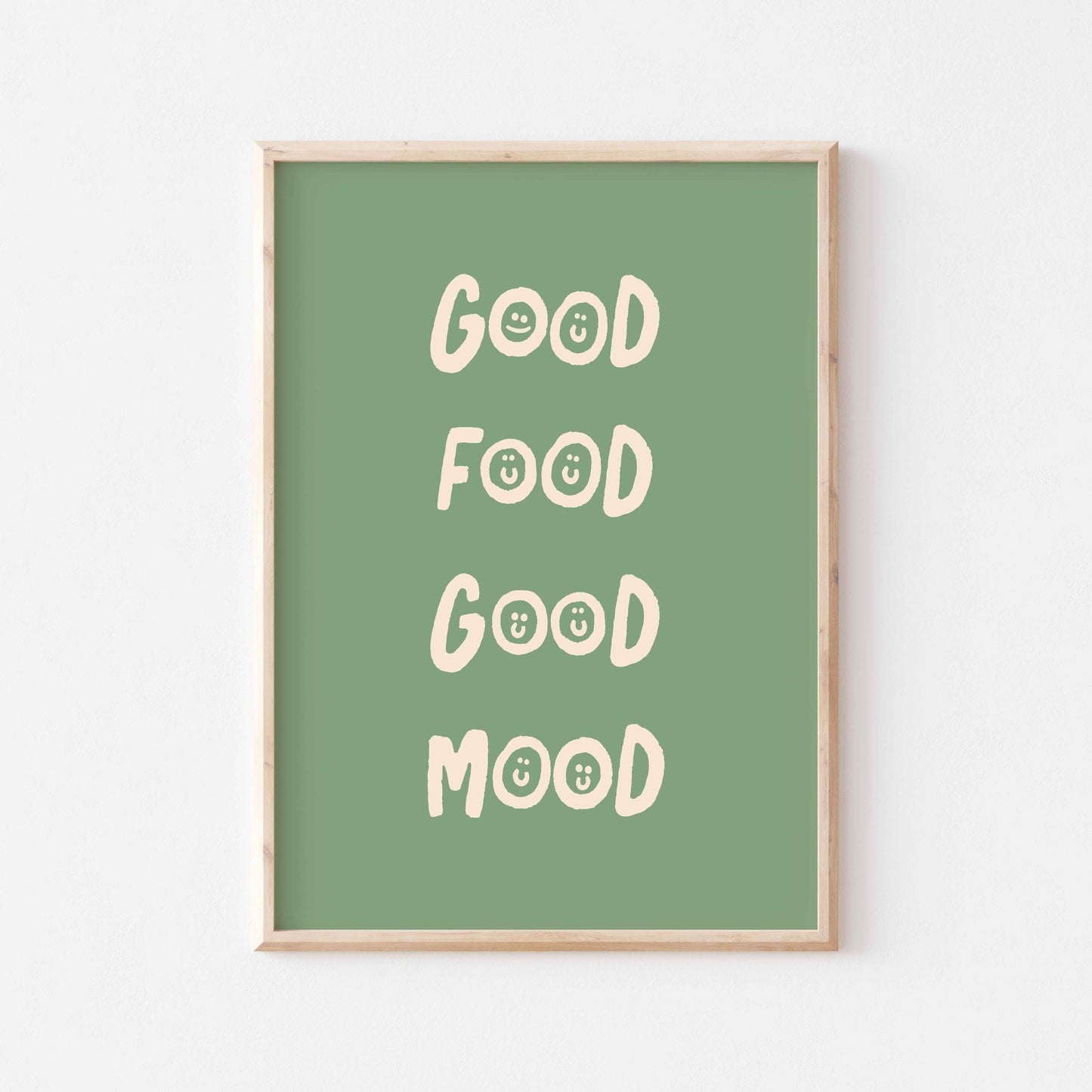 Good Food Good Mood Art Print - Posterami