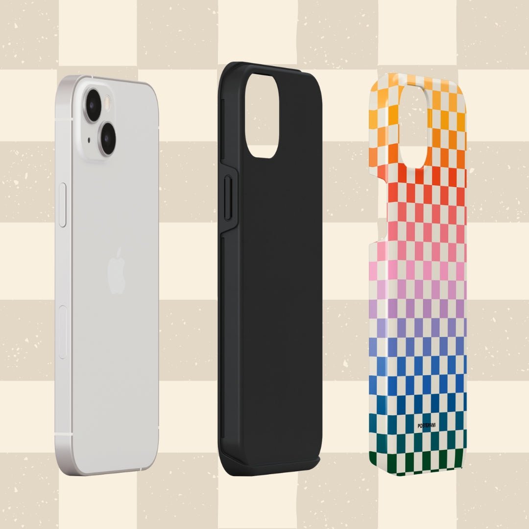 Gradient Checkers Tough Phone Case - Posterami