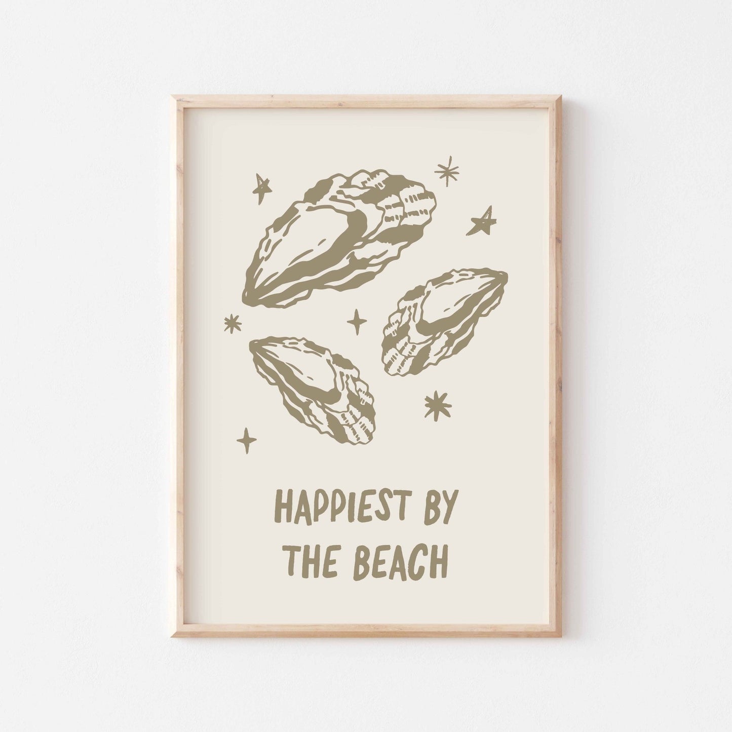 Happiest By The Beach Art Print - Posterami