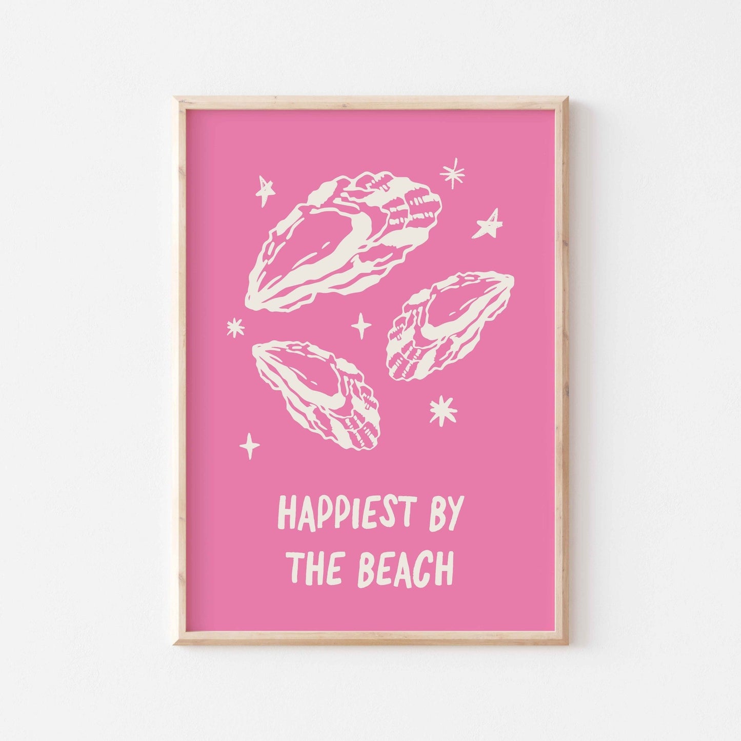 Happiest By The Beach Art Print - Posterami