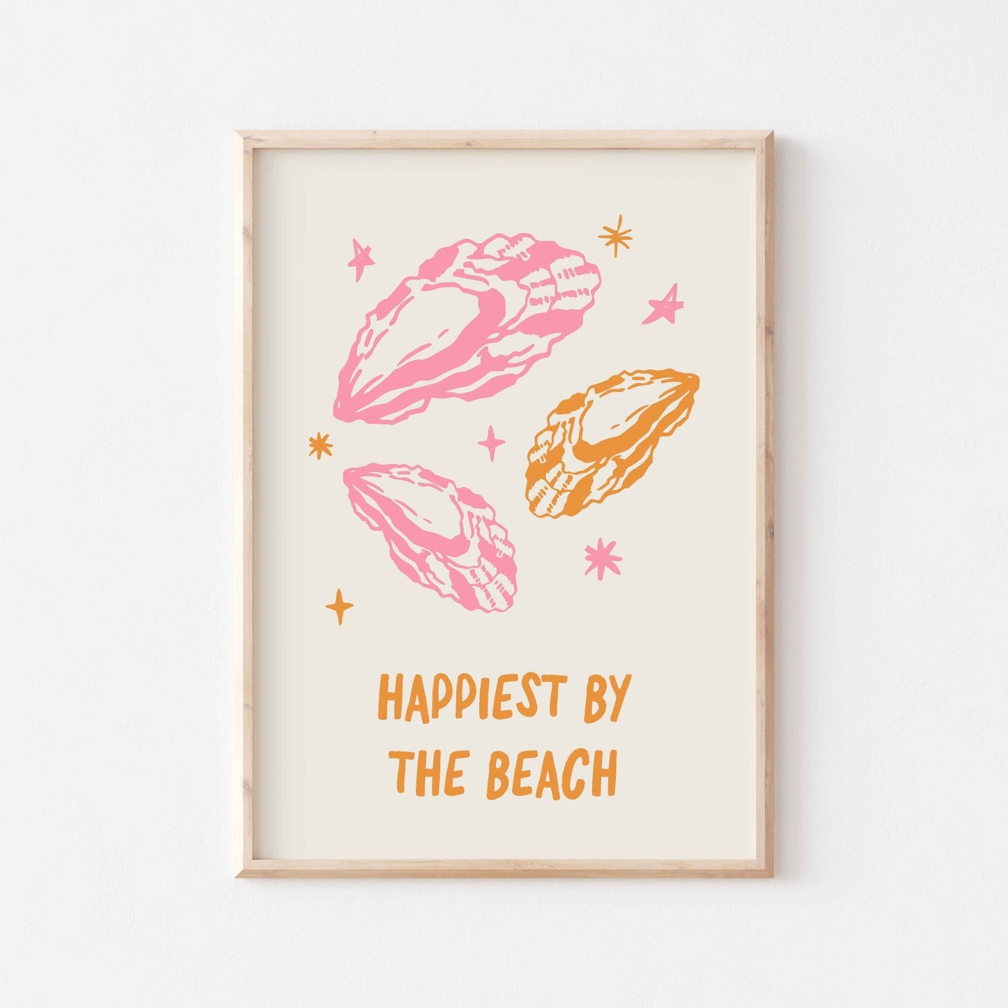 Happiest By The Beach Art Print - Posterami