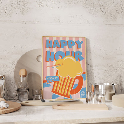 Happy Hour Art Print - Posterami