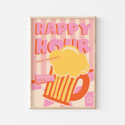 Happy Hour Art Print - Posterami