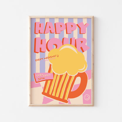 Happy Hour Art Print - Posterami
