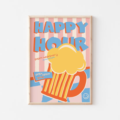 Happy Hour Art Print - Posterami