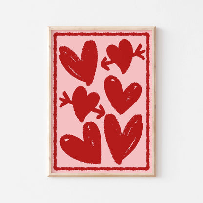 Hearts Art Print - Posterami
