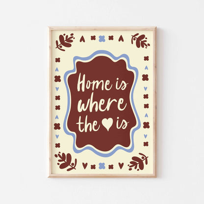 Home Is Where The Heart Is Art Print - Posterami