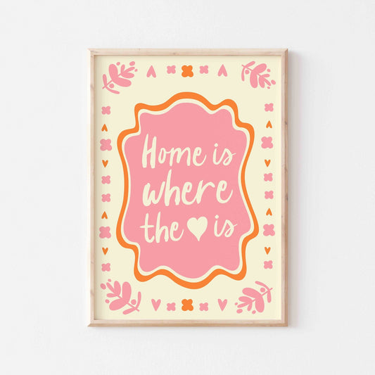 Home Is Where The Heart Is Art Print - Posterami