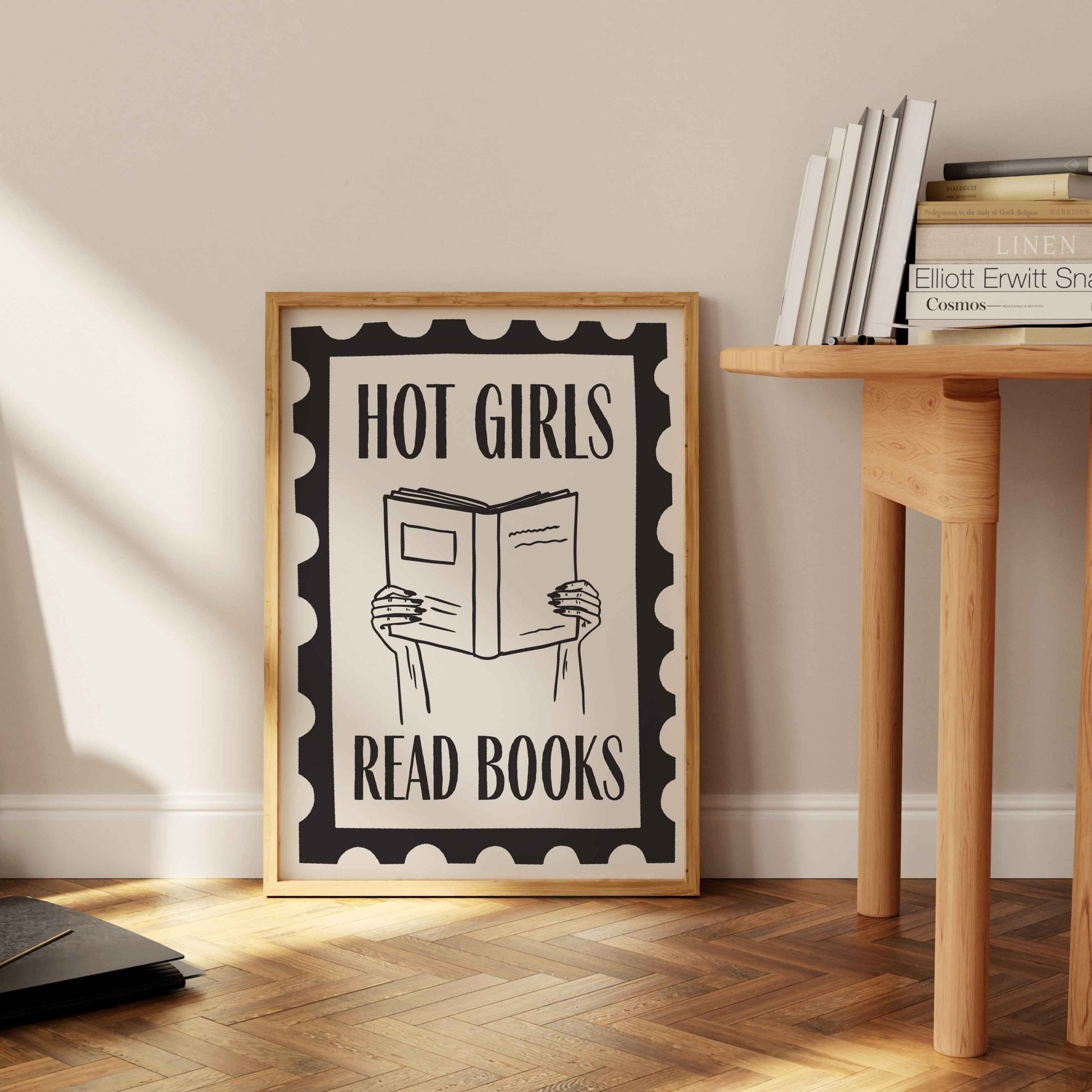 Hot Girls Read Books Art Print - Posterami