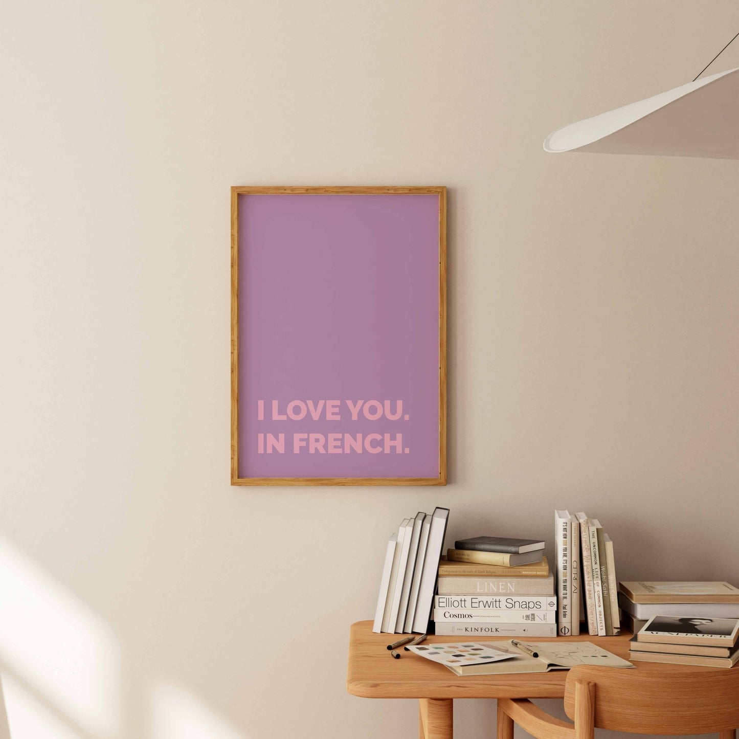 I Love You In French Purple Art Print - Posterami