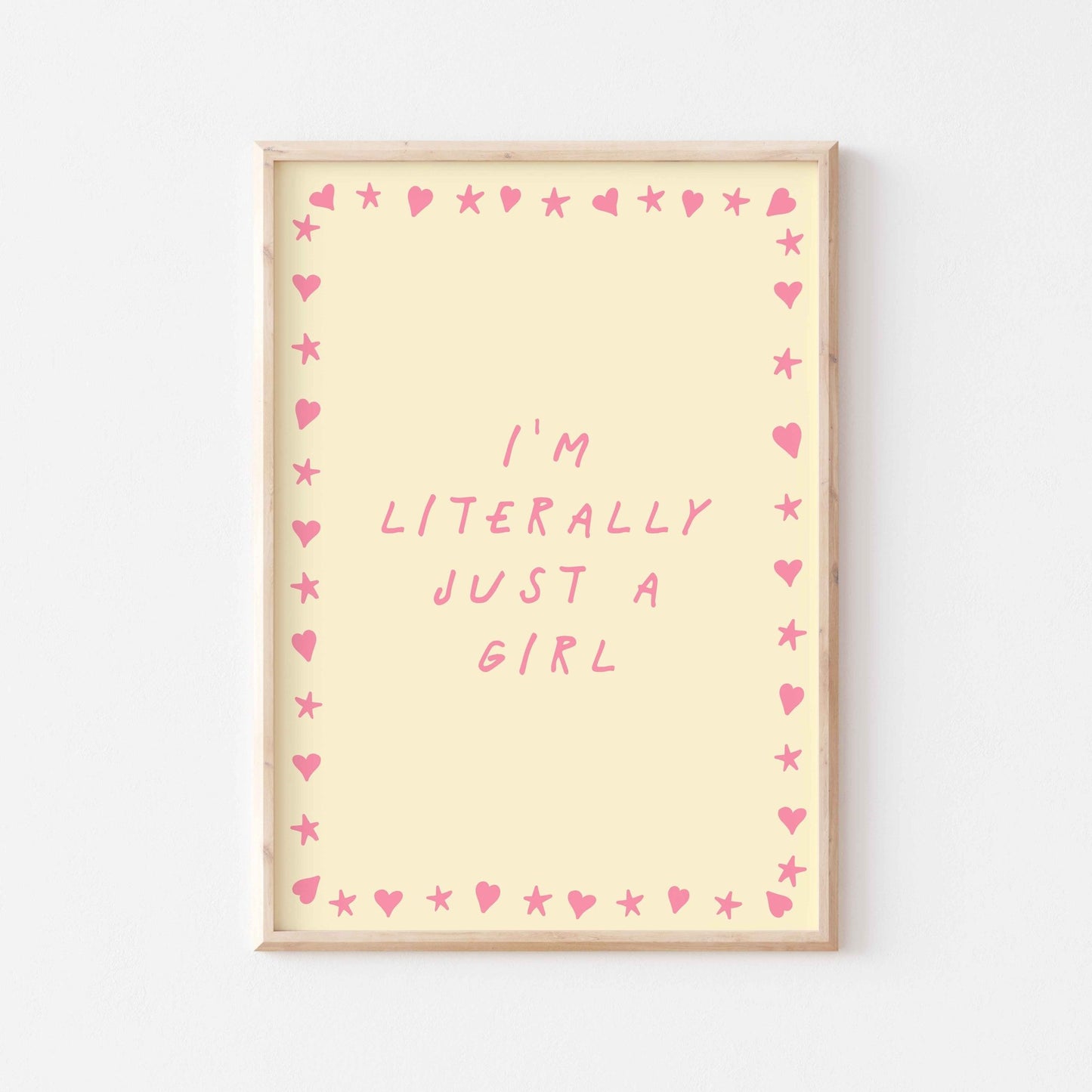 I'm Just A Girl Art Print - Posterami