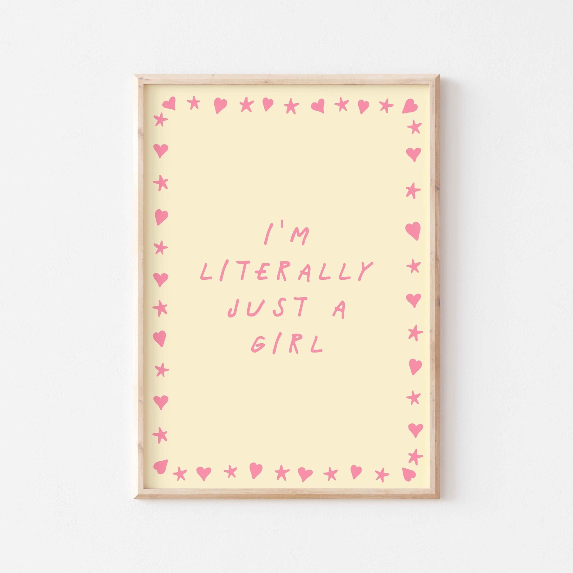 I'm Just A Girl Art Print - Posterami