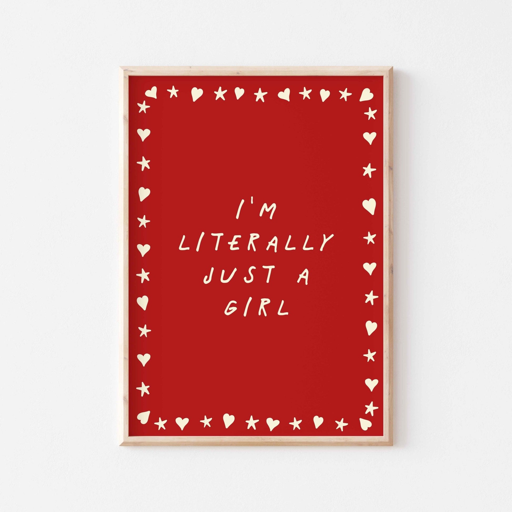 I'm Just A Girl Art Print - Posterami