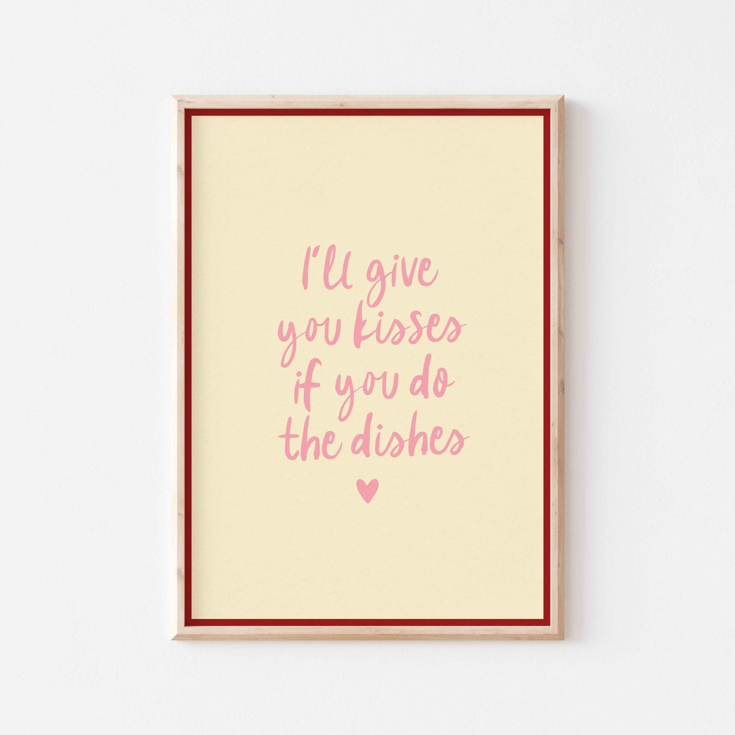 Kisses and Dishes Art Print - Posterami