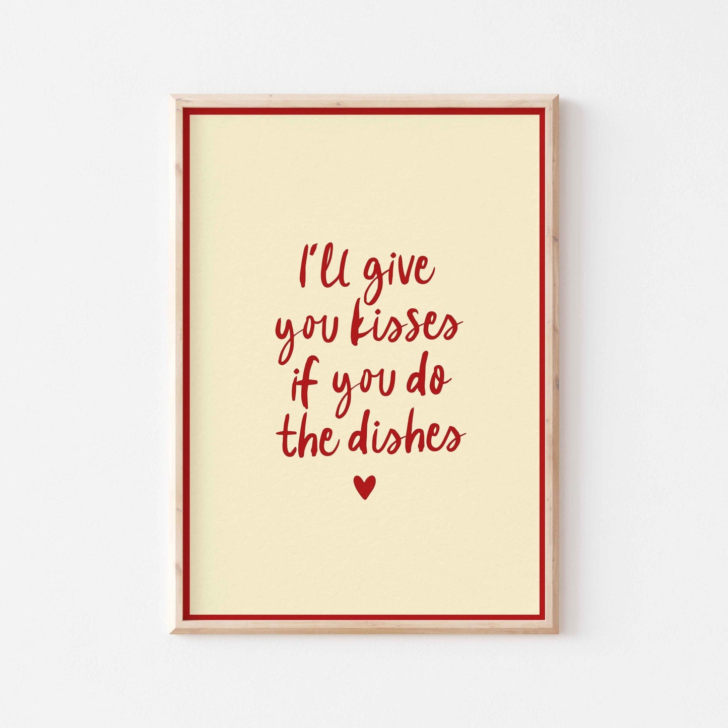 Kisses and Dishes Art Print - Posterami