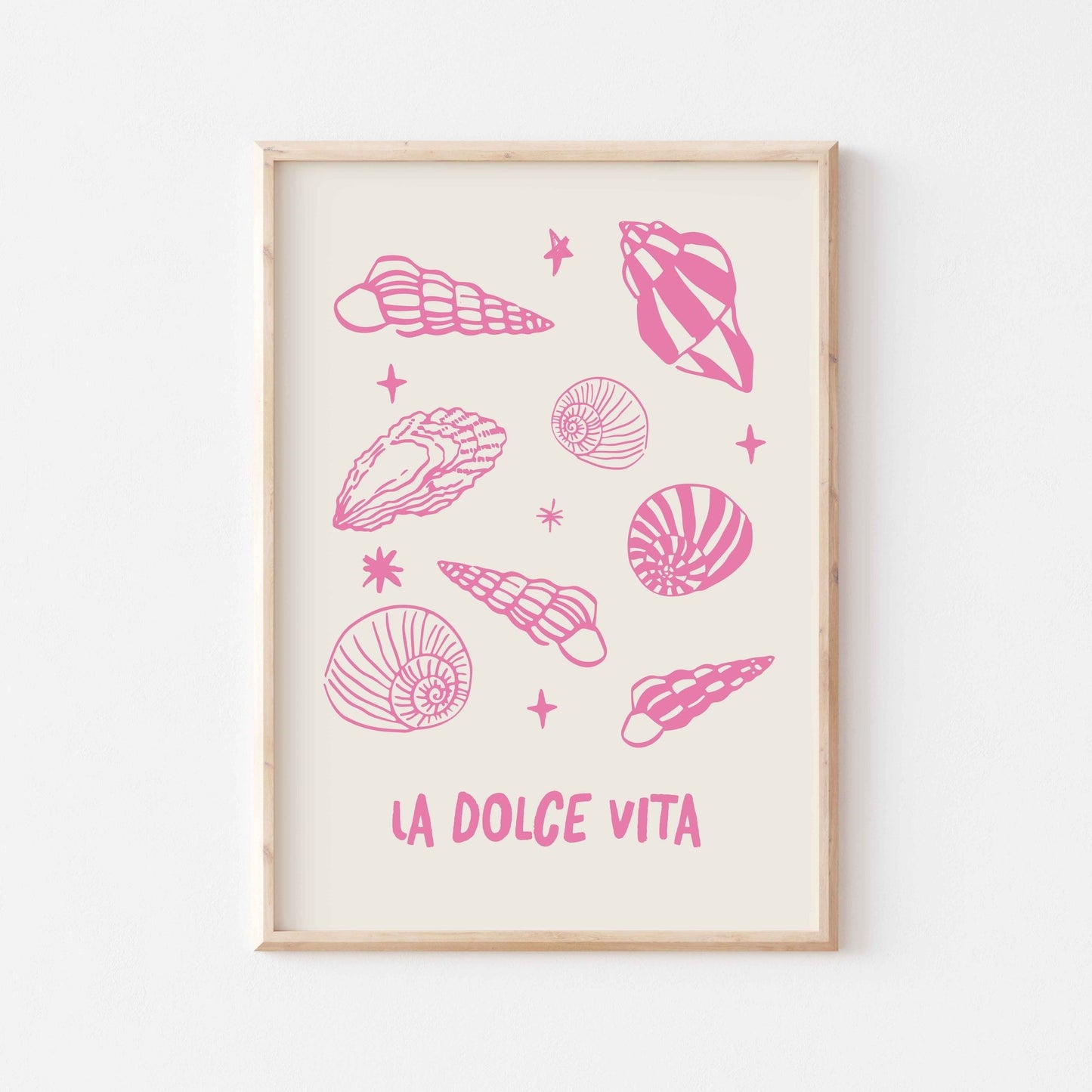 La Dolce Vita Seashells Art Print - Posterami