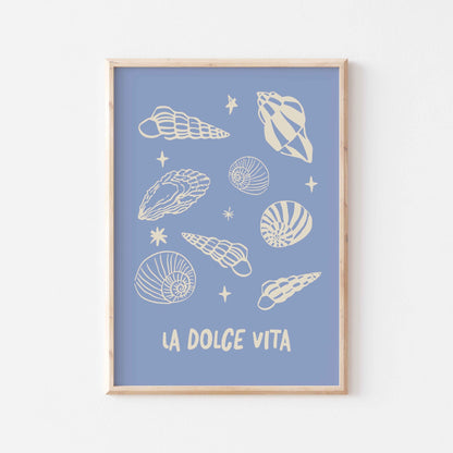 La Dolce Vita Seashells Art Print - Posterami
