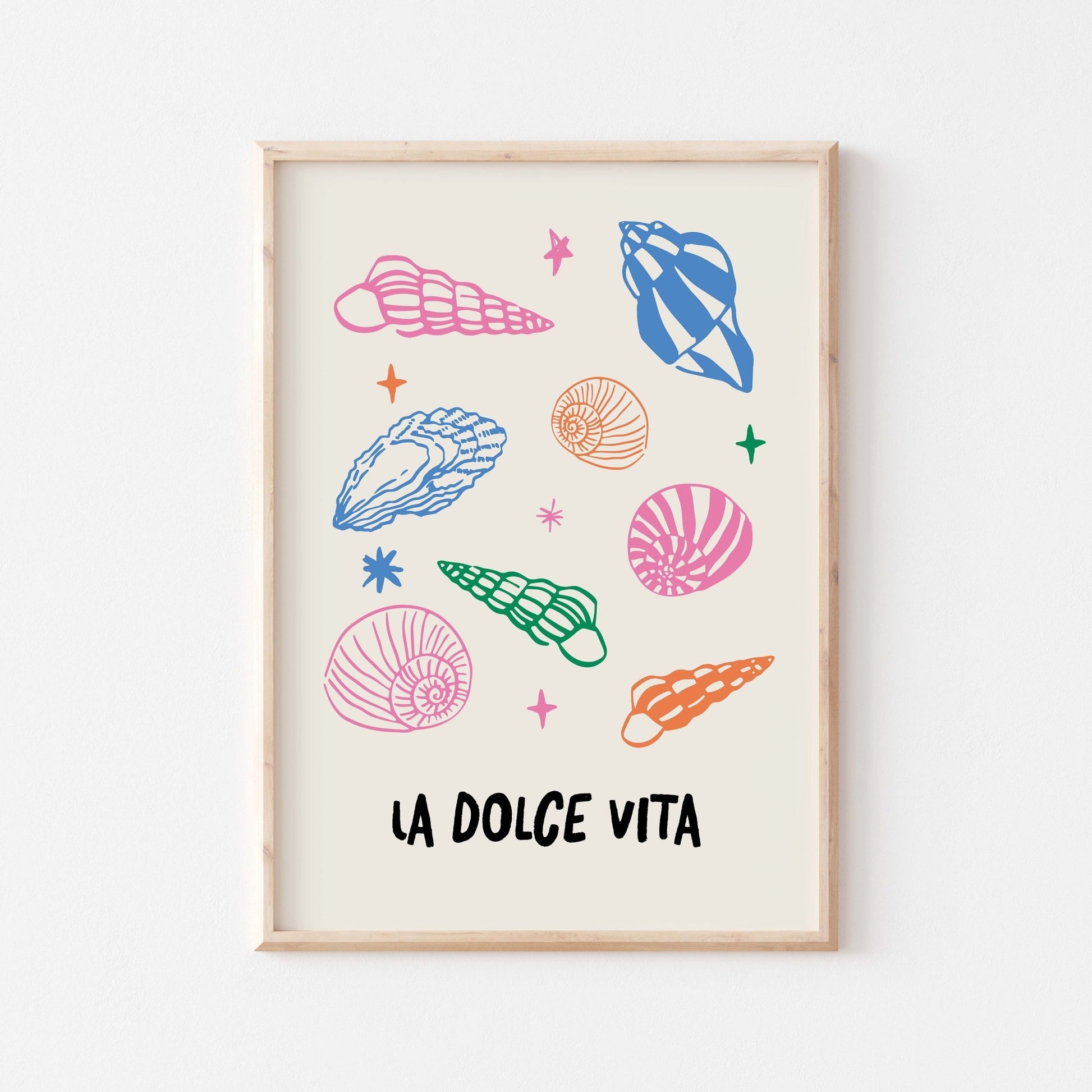 La Dolce Vita Seashells Art Print - Posterami