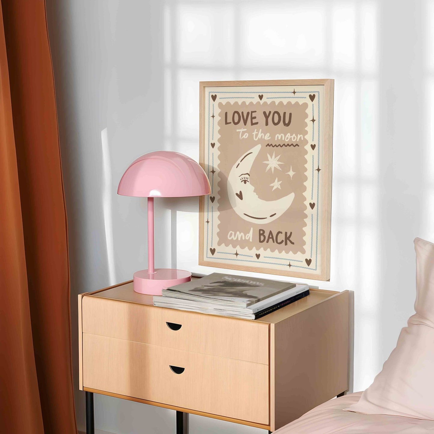 Love You To The Moon And Back Art Print - Posterami