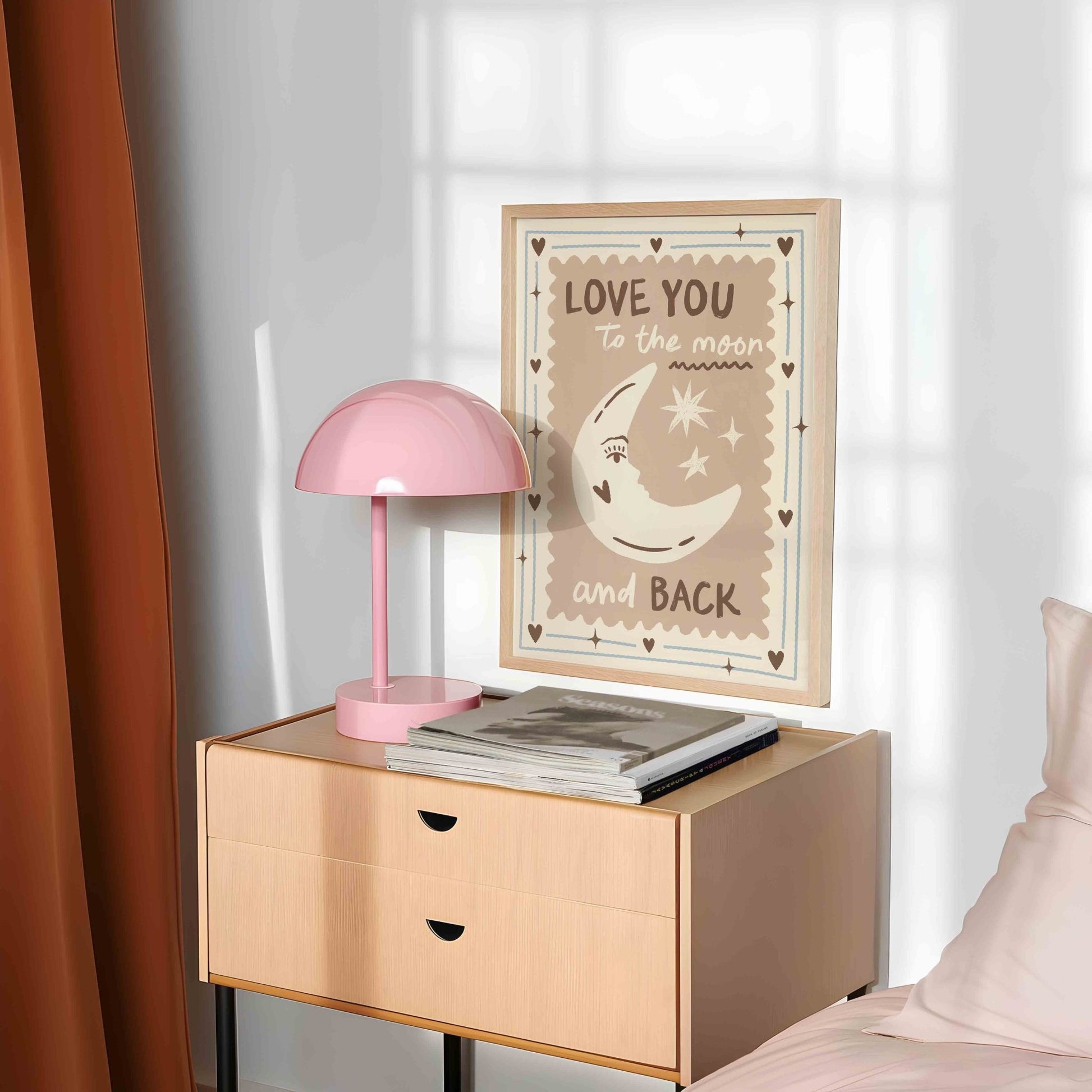 Love You To The Moon And Back Art Print - Posterami