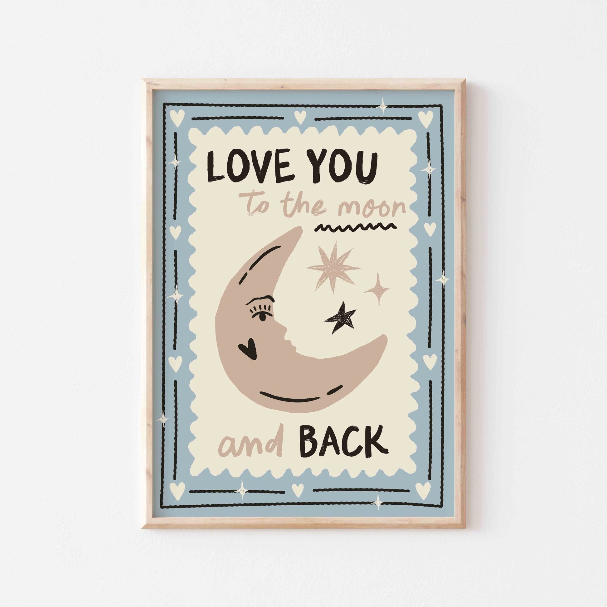 Love You To The Moon And Back Art Print - Posterami