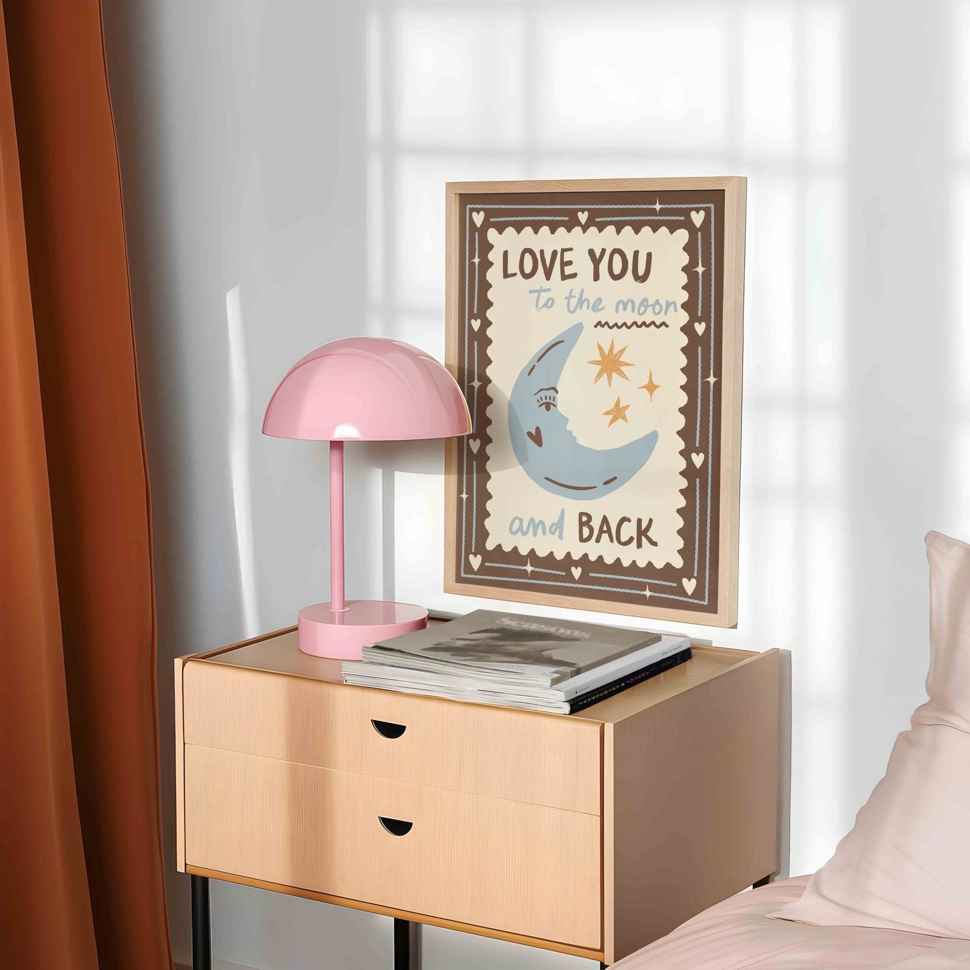 Love You To The Moon And Back Art Print - Posterami