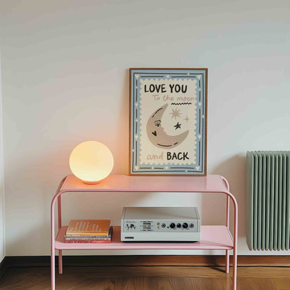 Love You To The Moon And Back Art Print - Posterami