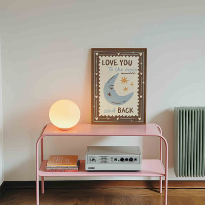 Love You To The Moon And Back Art Print - Posterami