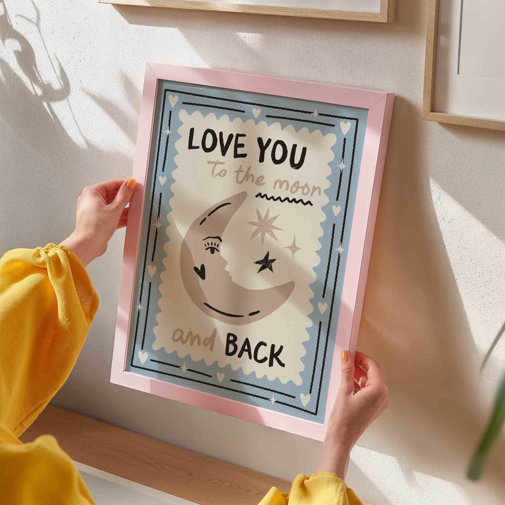 Love You To The Moon And Back Art Print - Posterami