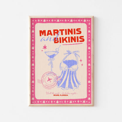 Martinis and Bikinis Art Print - Posterami