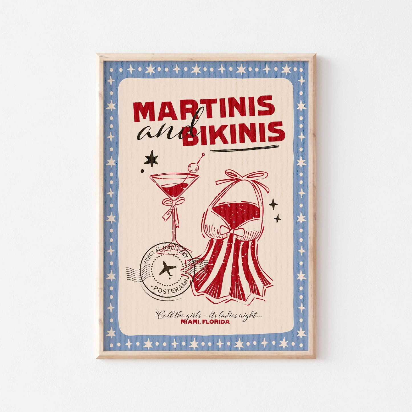 Martinis and Bikinis Art Print - Posterami