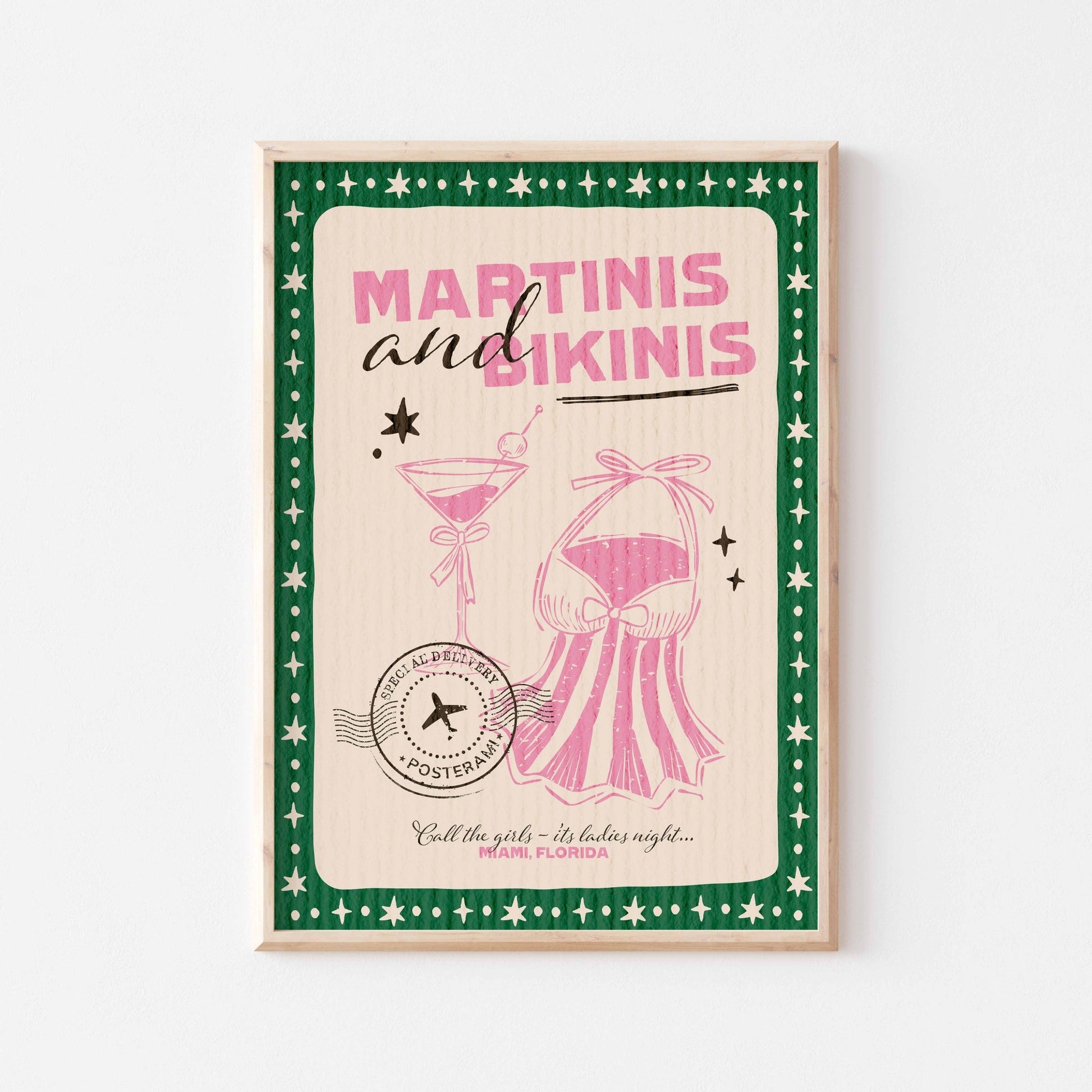 Martinis and Bikinis Art Print - Posterami