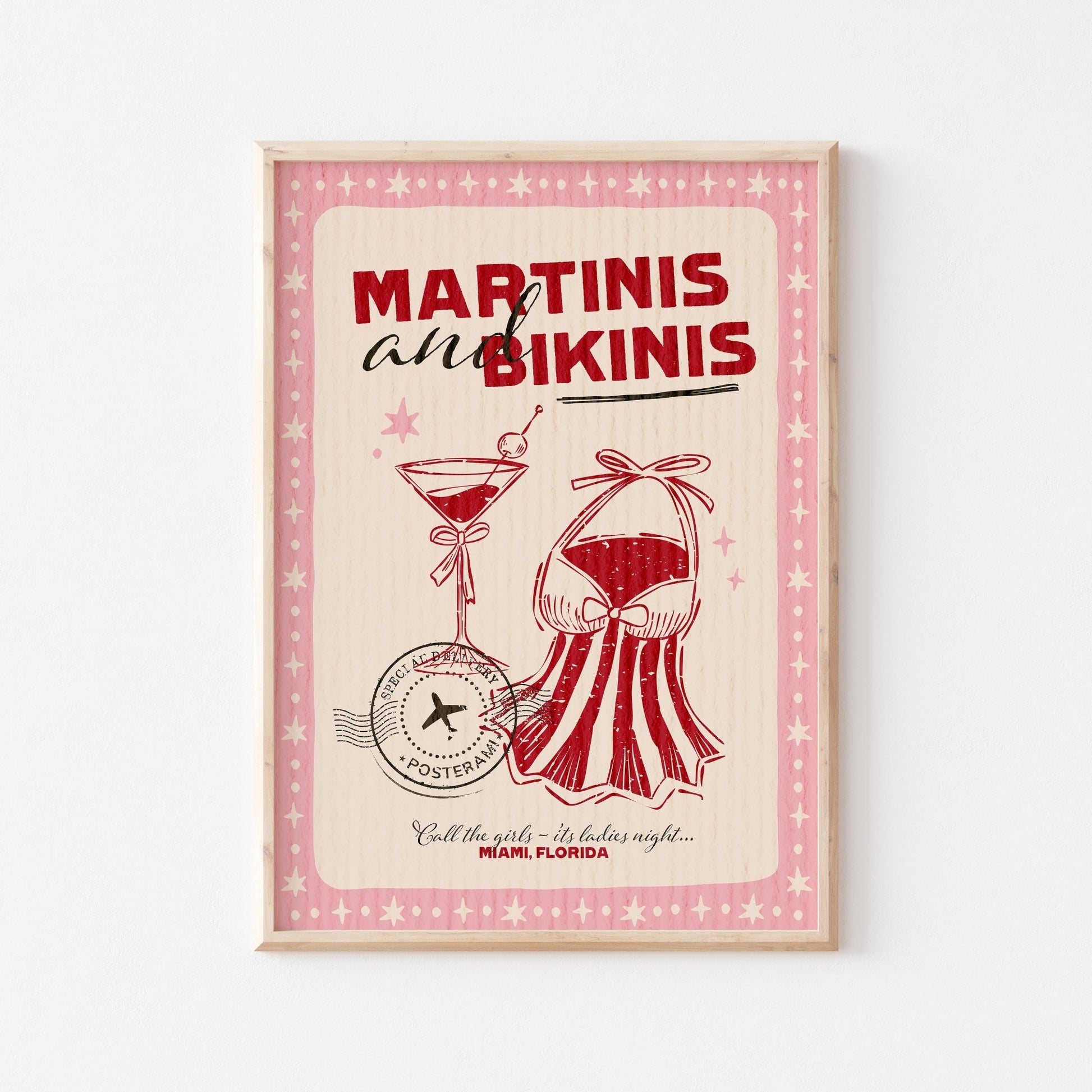 Martinis and Bikinis Art Print - Posterami