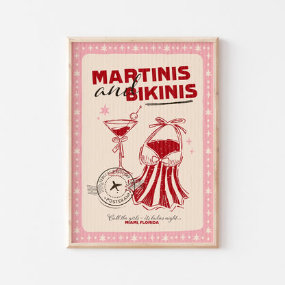 Martinis and Bikinis Art Print - Posterami
