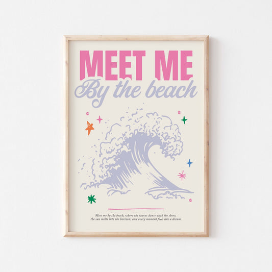 Meet Me By The Beach Art Print - Posterami