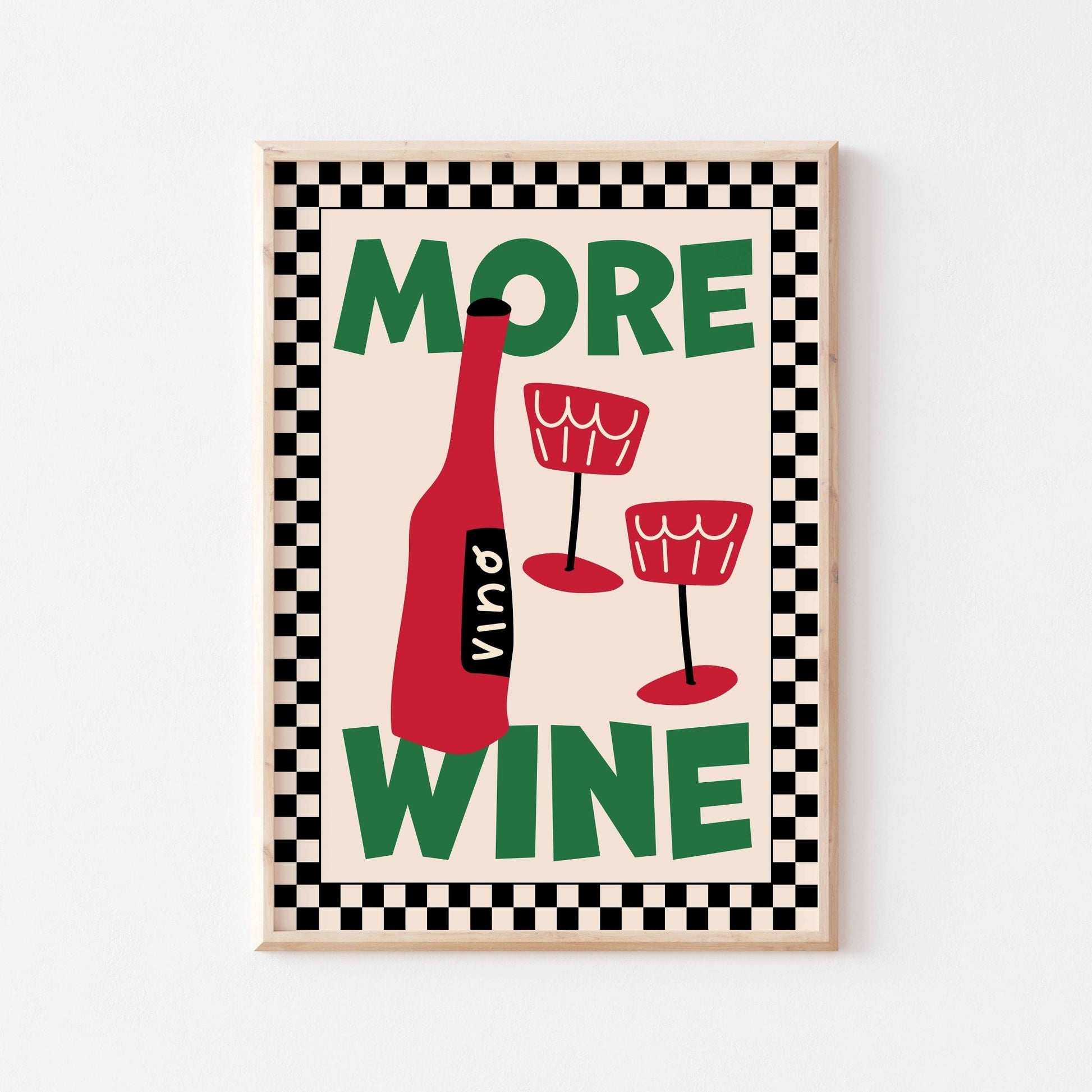 More Wine Art Print - Posterami