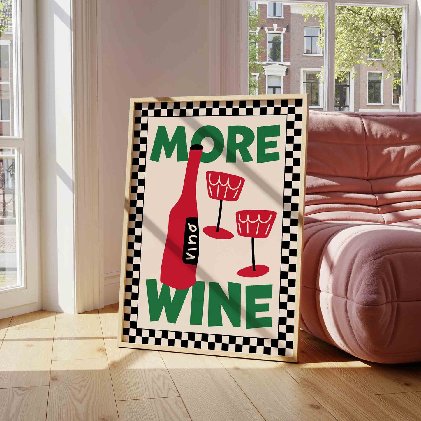 More Wine Art Print - Posterami