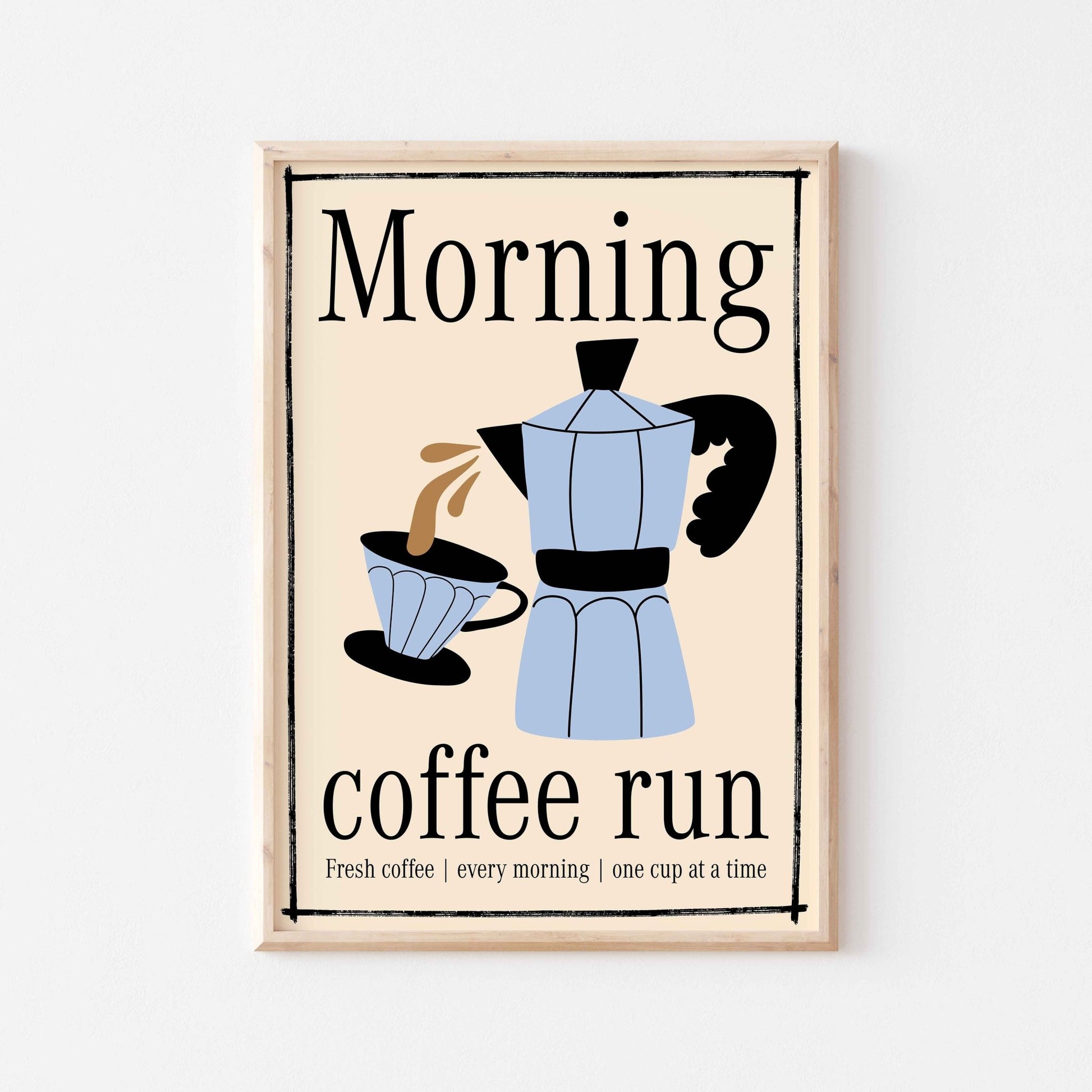 Morning Coffee Run Art Print - Posterami