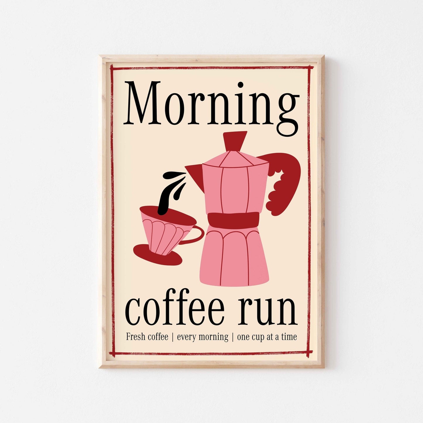 Morning Coffee Run Art Print - Posterami